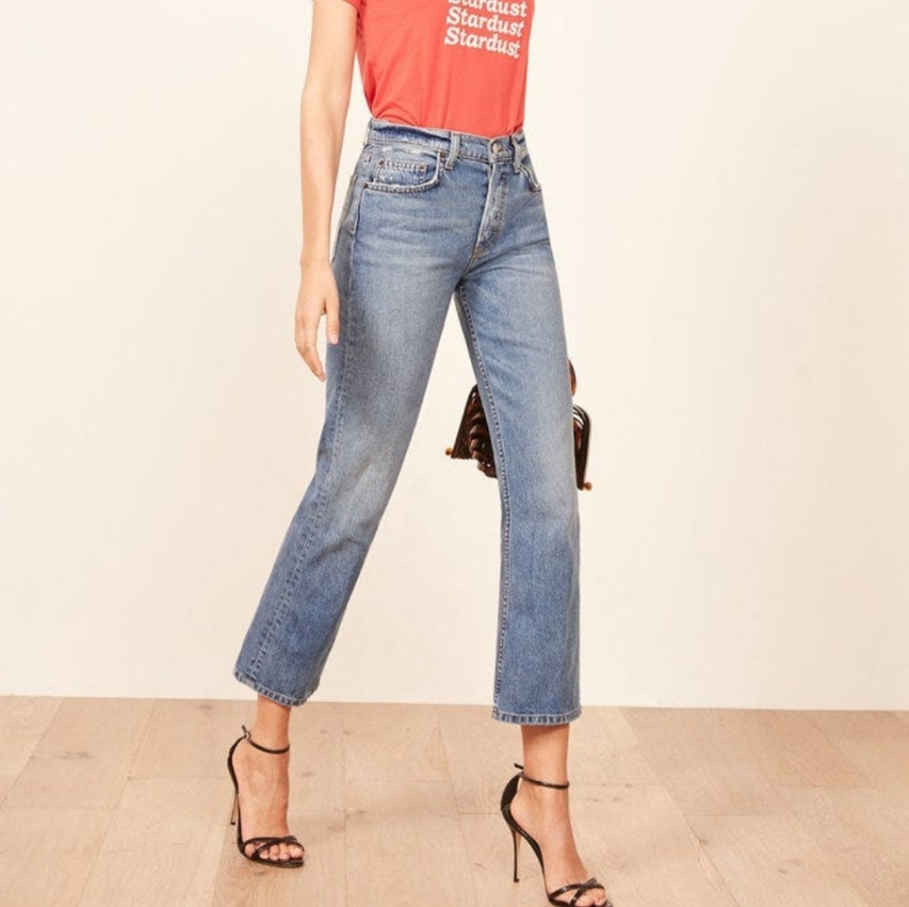 Reformation Jordi Kick Flare Button Fly Jeans 30